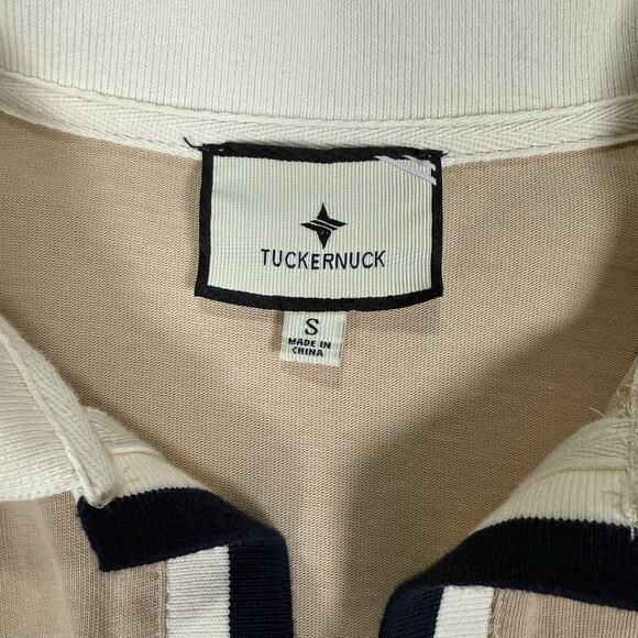 Tuckernuck Hutton Polo Mini Dress Beige Women's Size Small Preppy Pockets - Picture 5 of 10